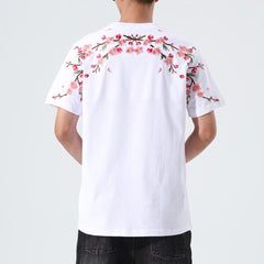 Sakura Embroidered Shirt White