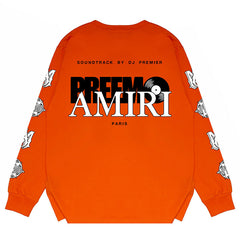 Amiri Letter Print Long Sleeve T-Shirts