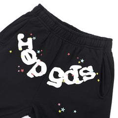 Sp5der Classic Flame Logo Graffiti Pant-Black #146